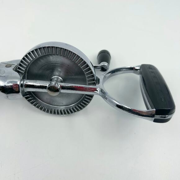 Flint Manual Hand Mixer Ekco Beater Stainless with Black Handles, Made in USA - Picture 4 of 6